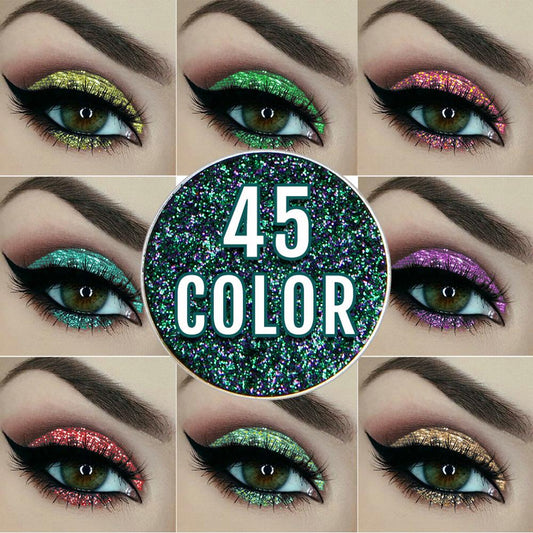 45 color flash diamond eye shadow laser powder