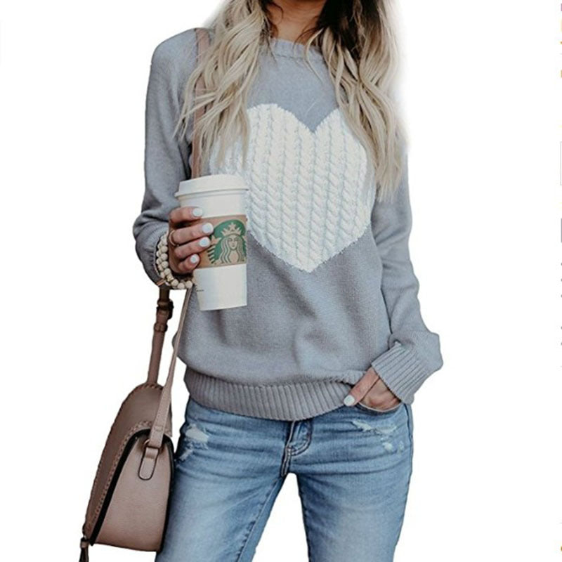 Heart Print Sweater