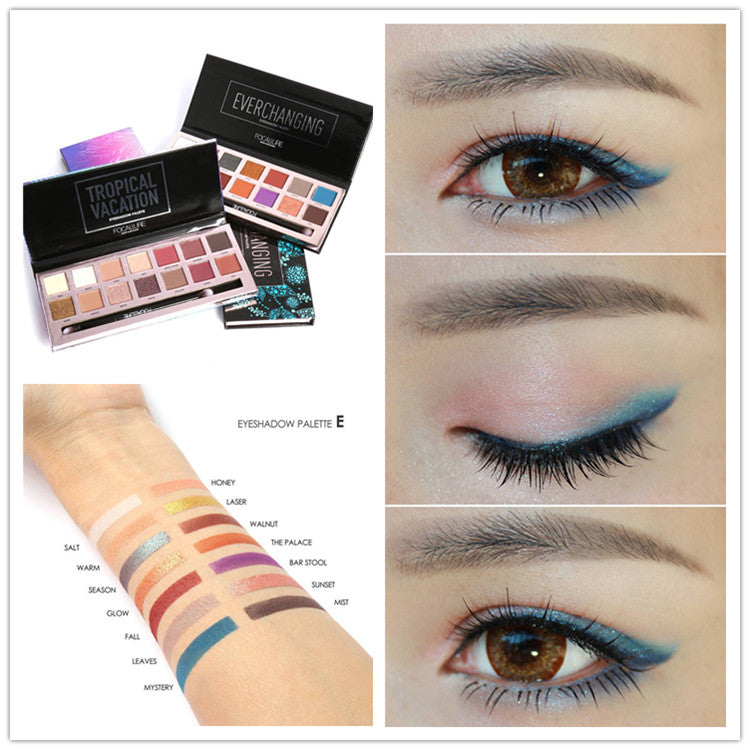 14 color eye shadow disc