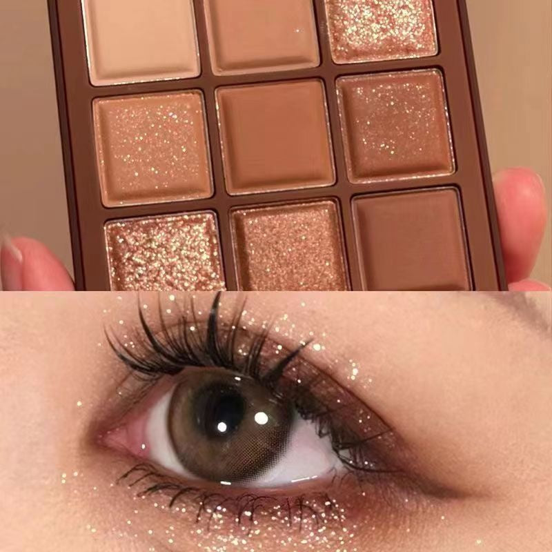 Chocolate Grid Earth Color Pure Nude Makeup Eye Shadow Plate