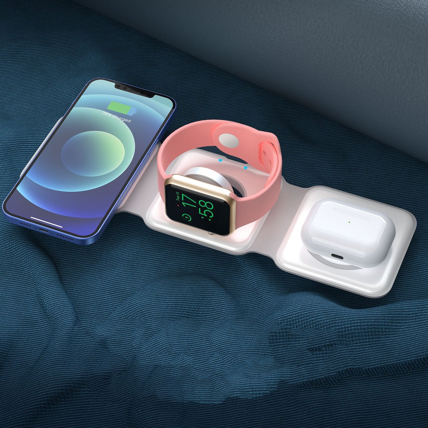 Three-in-one Wireless Magnetic Charging Dock