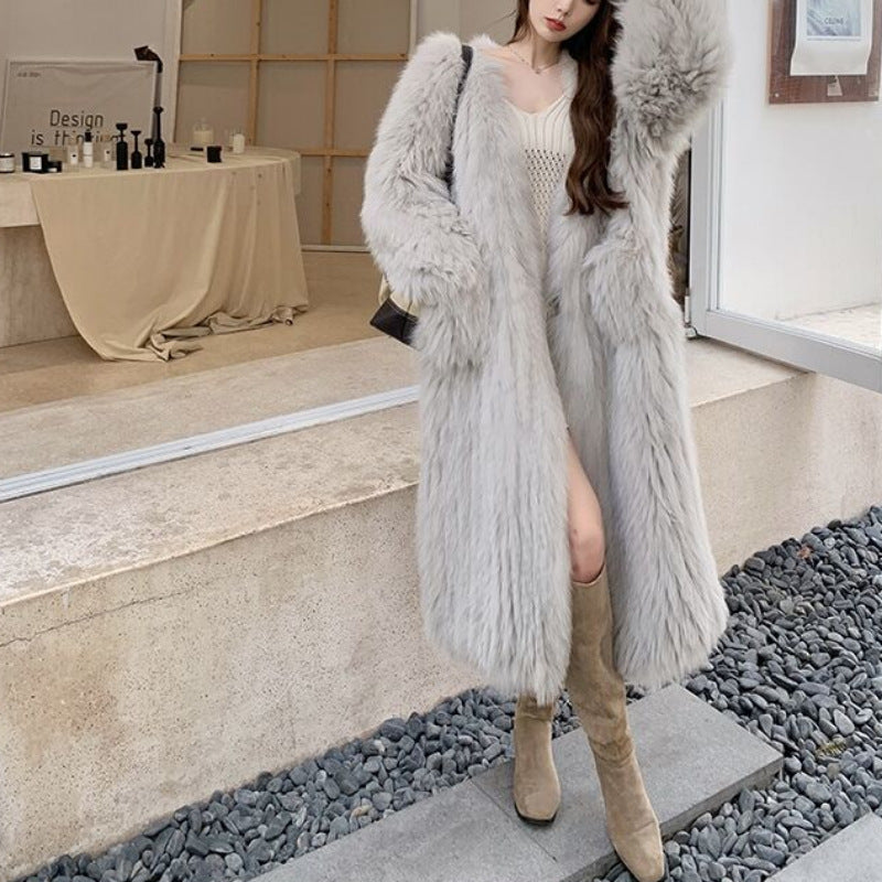 Woven Fur Coat