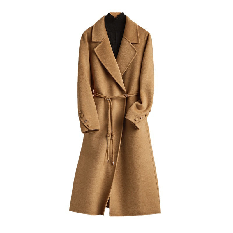 Long Suit Collar Cashmere Coat