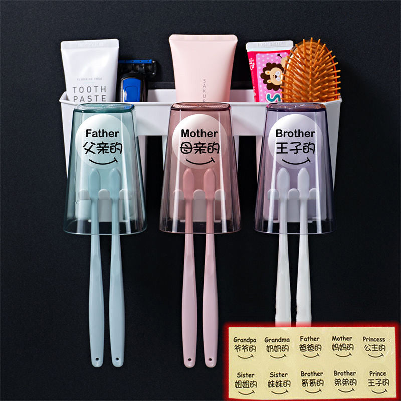 Creative Bathroom Toothbrush Rack