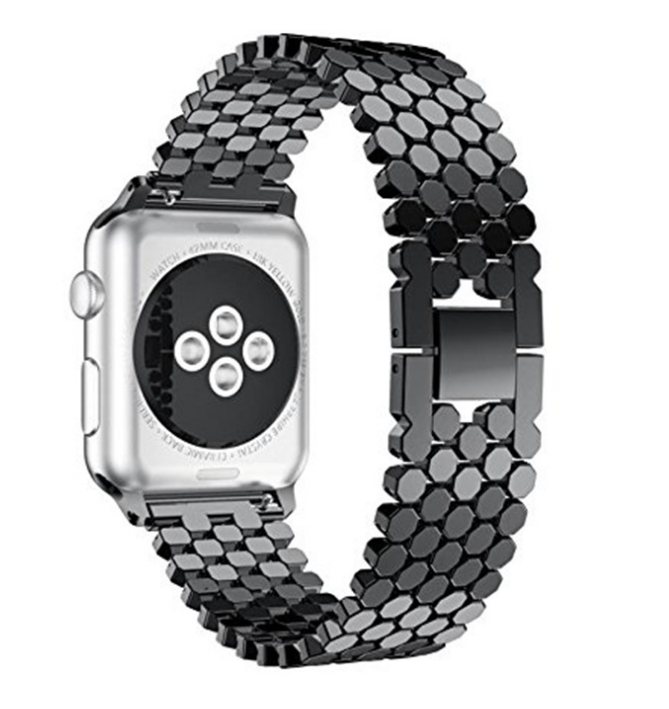 Compatible With Apple, Watch3 Smart Watch Fish Scale Metal Stainless Steel Strap