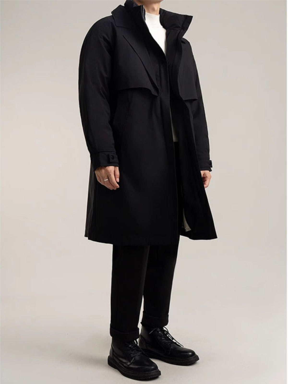 Mid-length Lapel Trench Coat