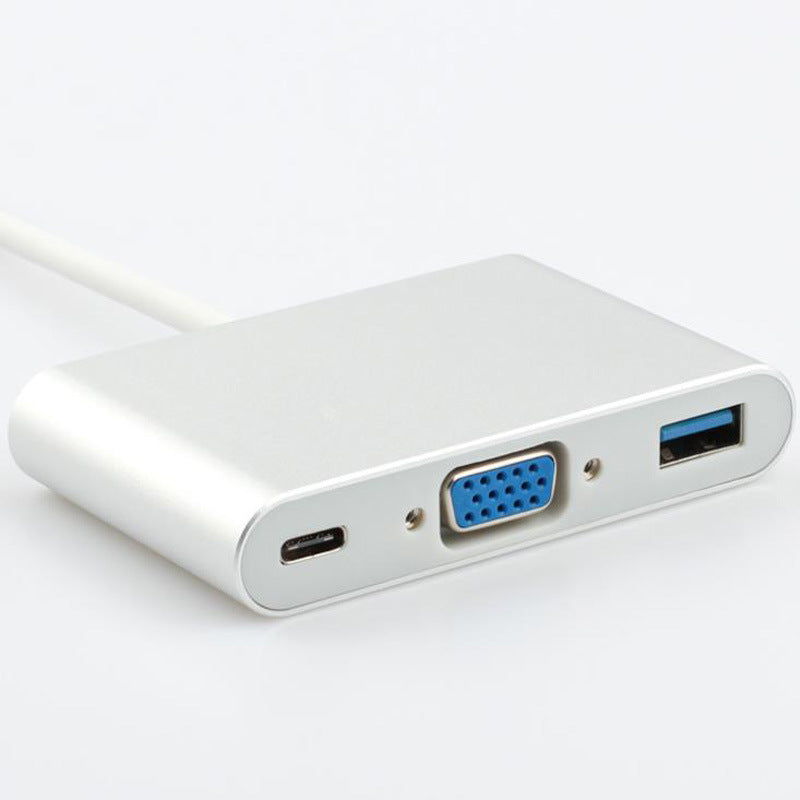 TYPE-C to VGA+3.0USB+Charging Port Adapter Cable