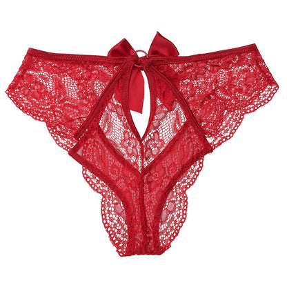 Mesh Floral Embroidery Ringlet Detail G String