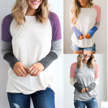 Long Sleeve Basic Cotton Baseball Tee