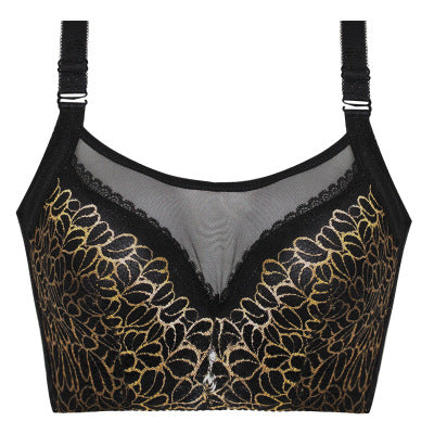 Full Cup Flora Print Mesh Edge Bra