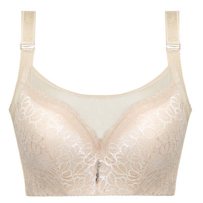 Full Cup Flora Print Mesh Edge Bra