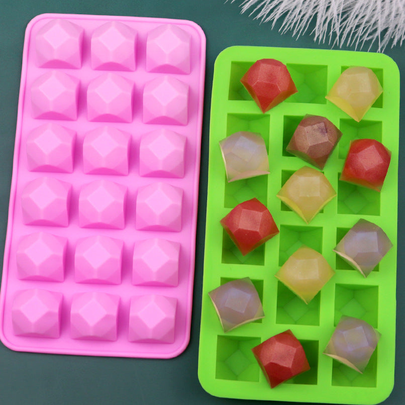 18 Grid Silicone Diamond Ice Cube Mold