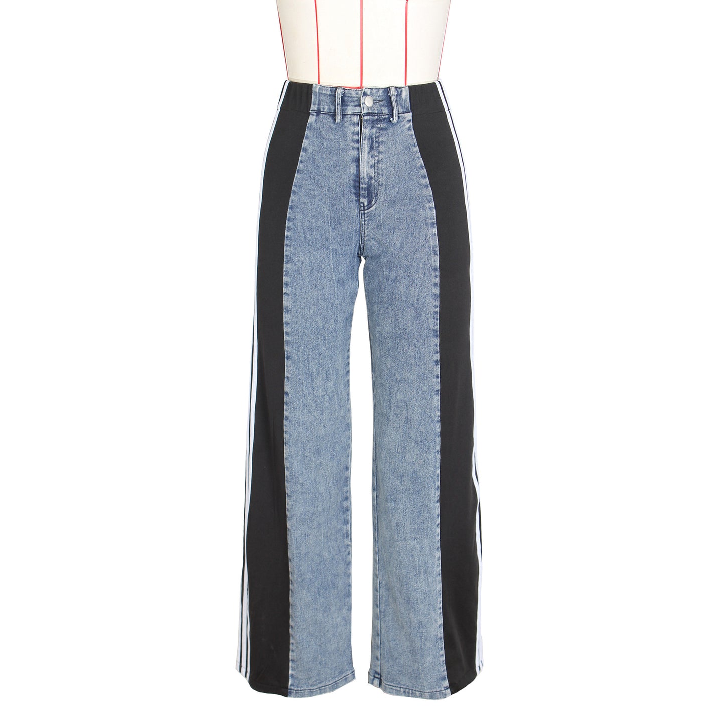 Elastic Denim Pants