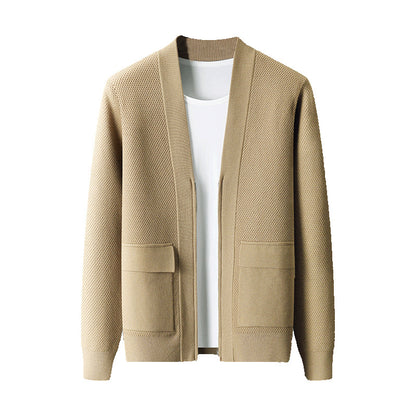 Knitted Wool Cashmere Zipper Cardigan