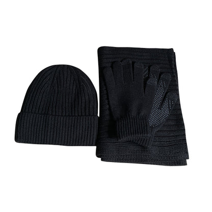 Beanie Gloves Scarf Knitted Suit