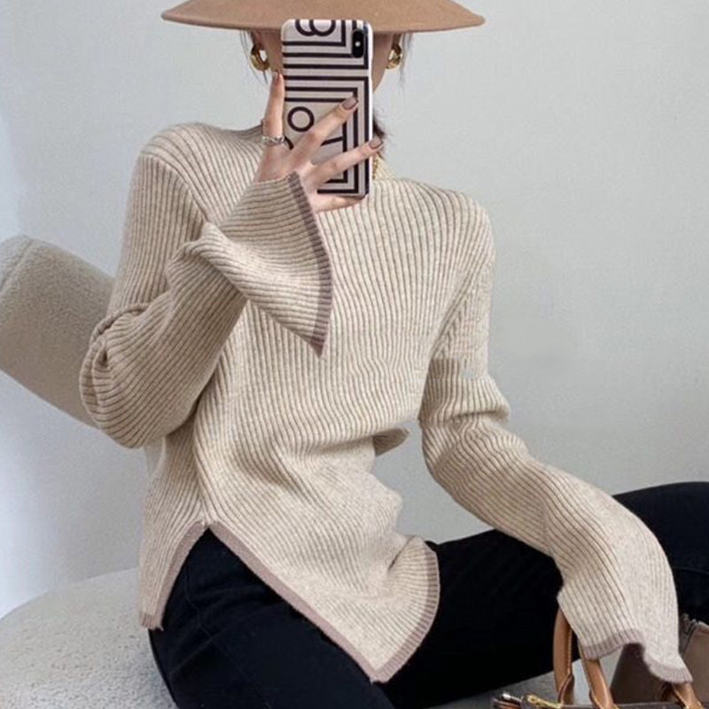 Turtleneck All Match Western Style Sweater Knitwear