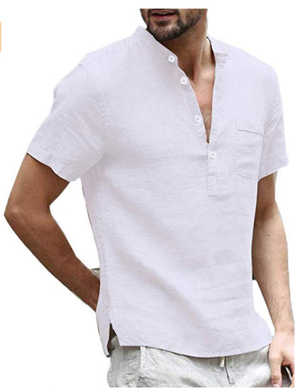 Half Button Up Linen Shirt