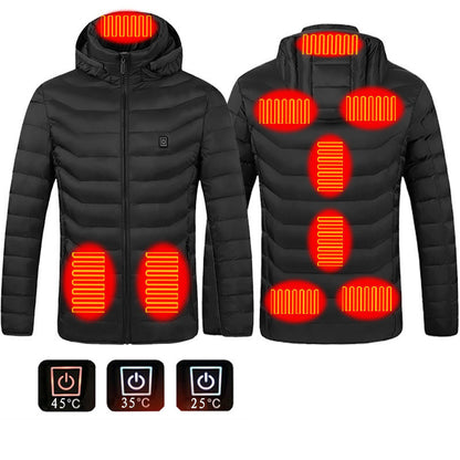 9 Heat Zones Heated Puffer Jacket