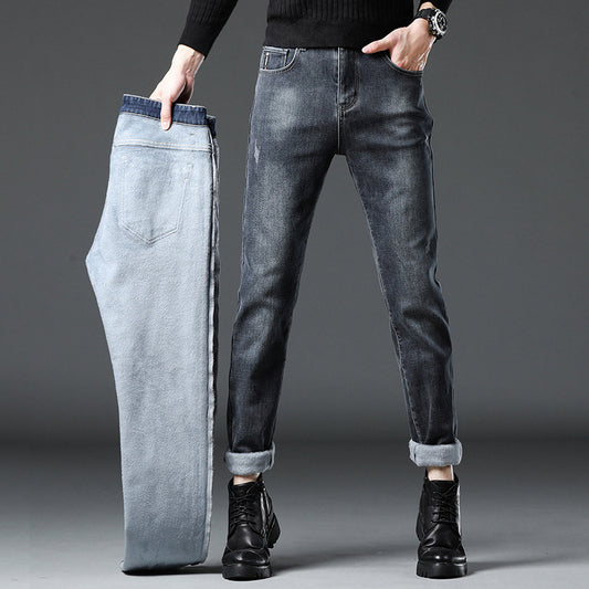 Lined Cotton Denim Jeans