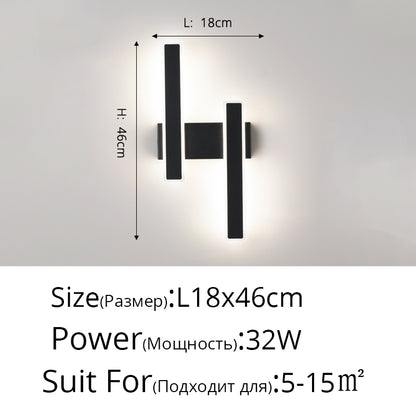 Bedroom Double Head Wall Lamp