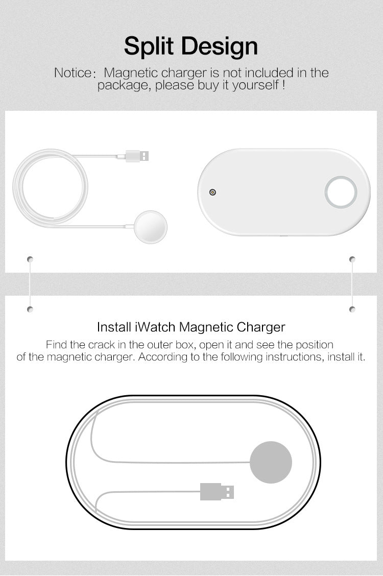 Three-in-one Wireless Charging Suitable For Mobile Phone Watch Charger