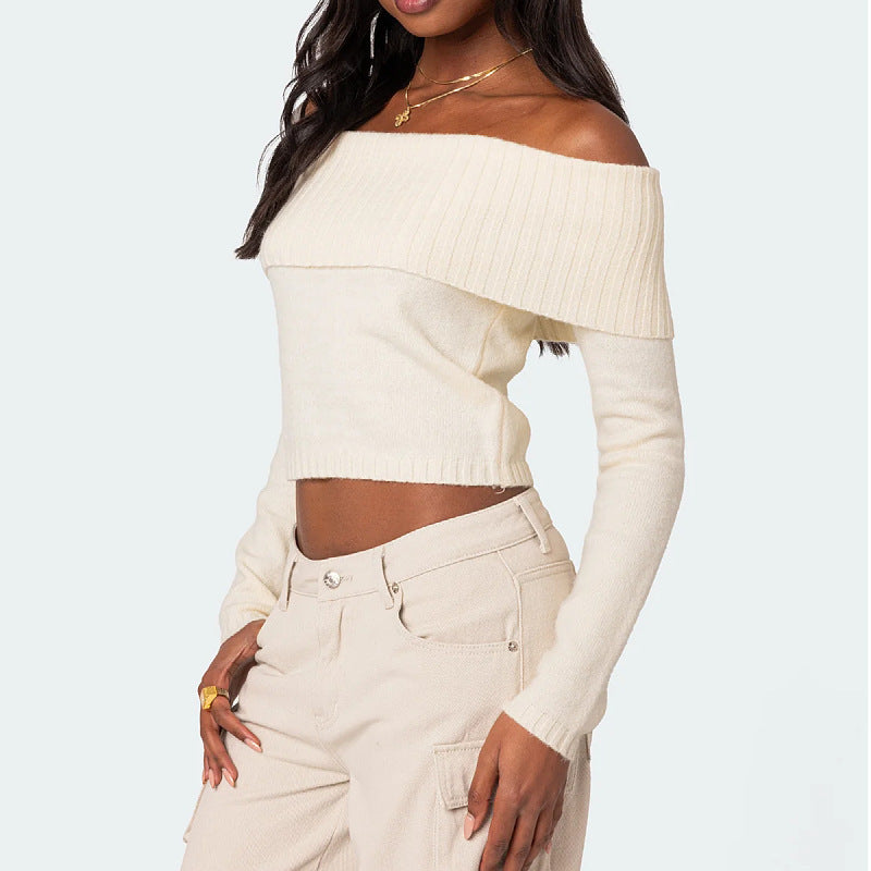 Knitted Off-shoulder Top