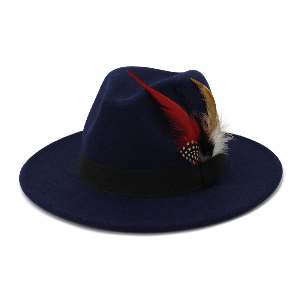 Polyester Single Feathered Panama Hat