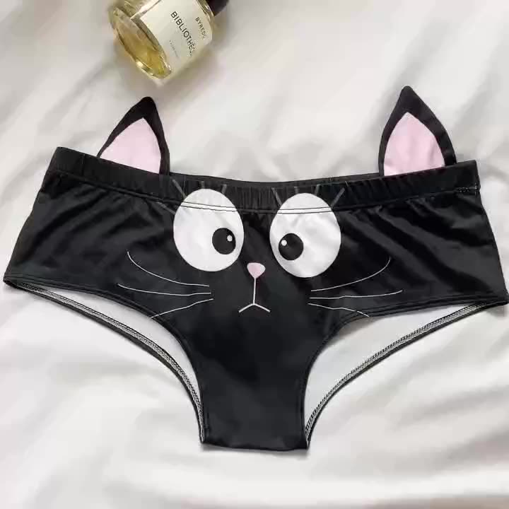 Suprised Pussy Cat Ears Underwear Panties