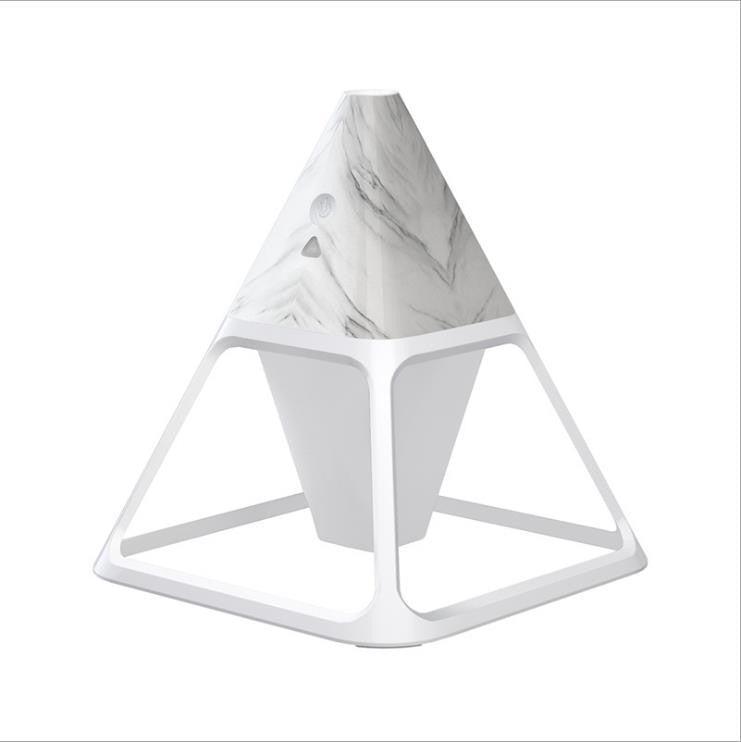 USB Wood Grain Volcanic Pyramid Humidifier