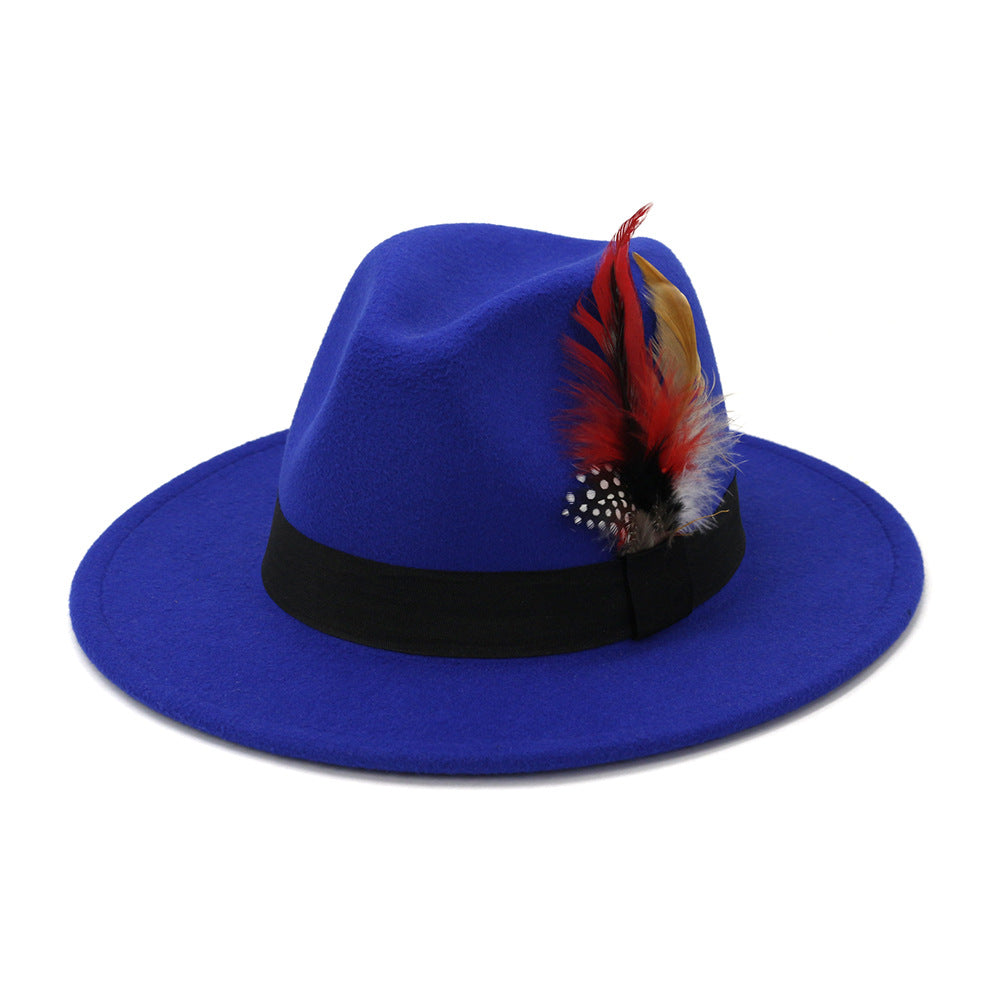 Polyester Single Feathered Panama Hat