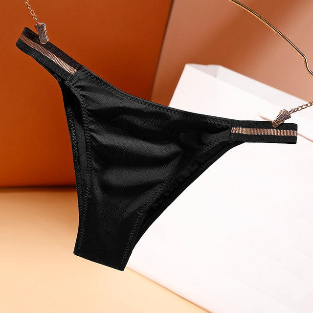 Low-rise Thin Ice Silk Bikini Bottoms