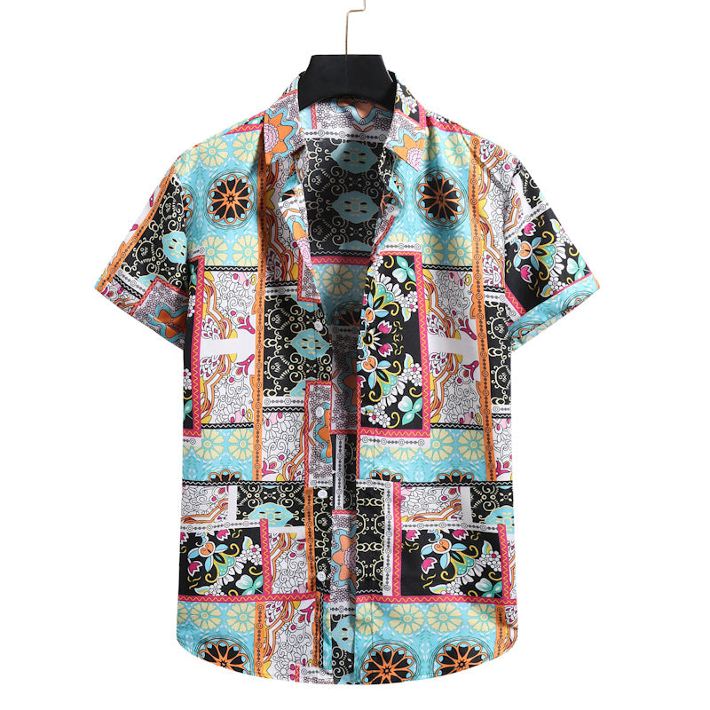 Hawaiian Style Casual Comfortable Fashion Short Sleeve