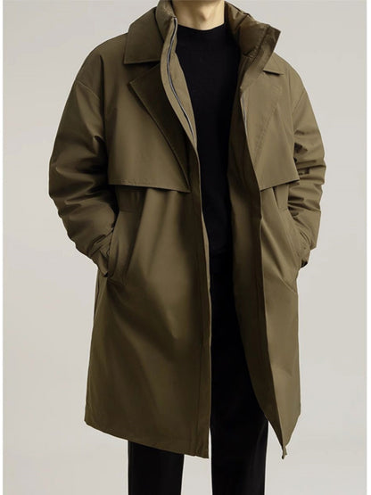 Mid-length Lapel Trench Coat