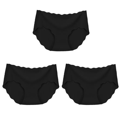 3 Pair Seamless Scallop Edge Silk Shorts