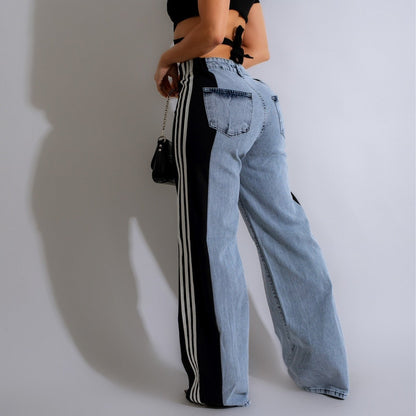 Elastic Denim Pants