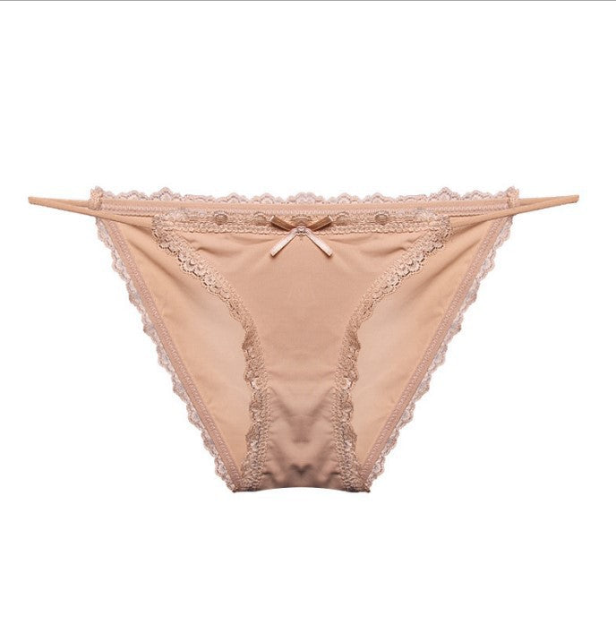 Low Rise Scalloped Edge Lace String Panties