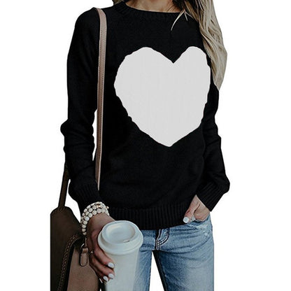 Heart Print Sweater