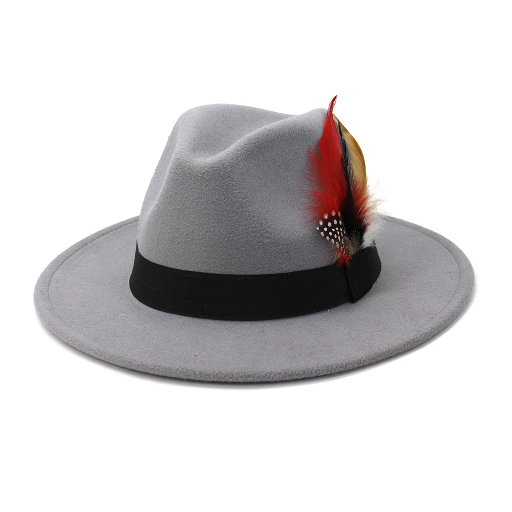 Polyester Single Feathered Panama Hat