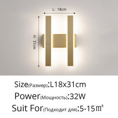 Bedroom Double Head Wall Lamp