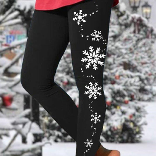 Snow Flake Print Leggings