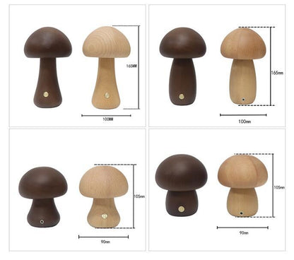 Wooden Mushroom Light