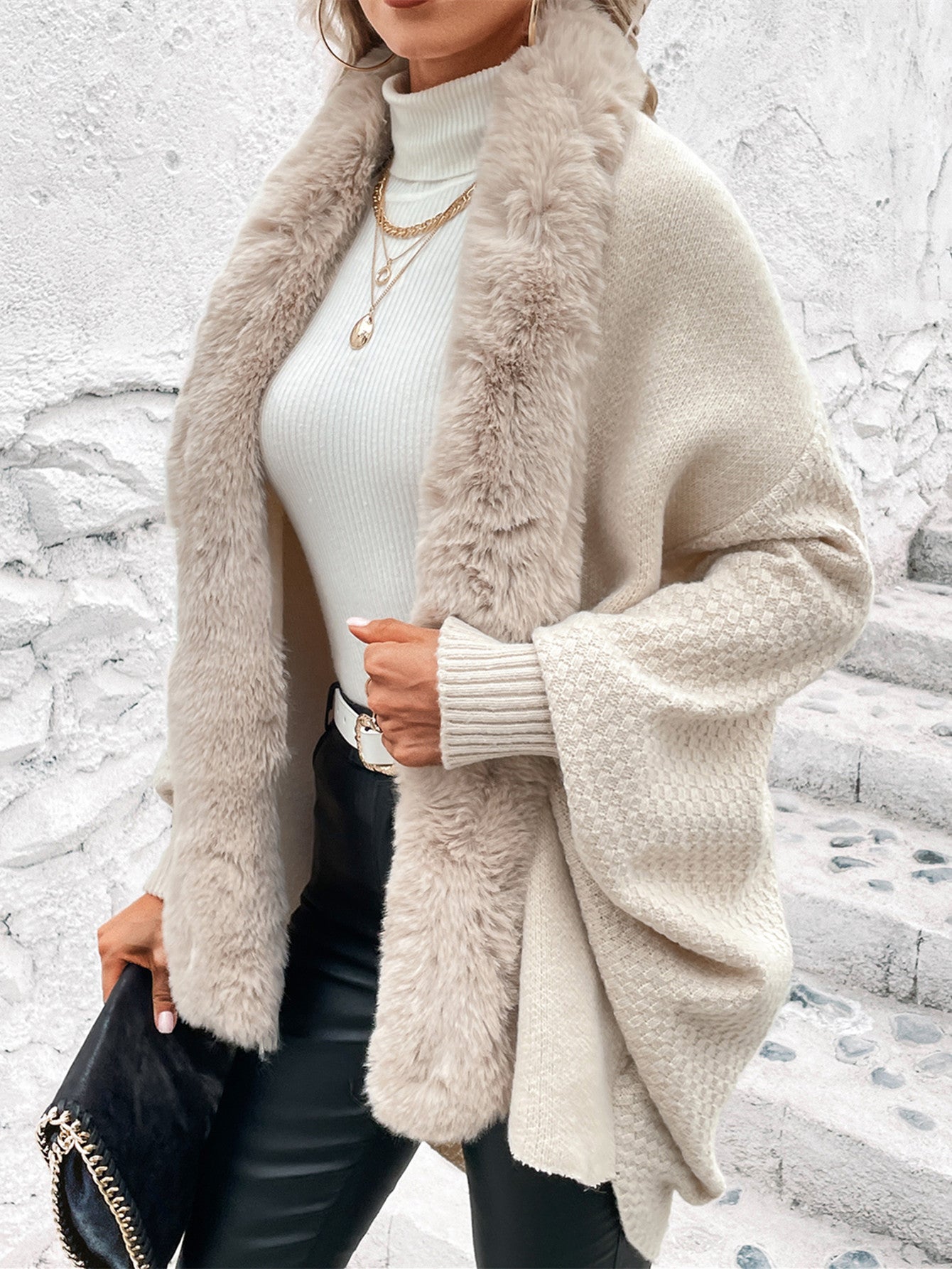 Cream Faux Fur Jacket