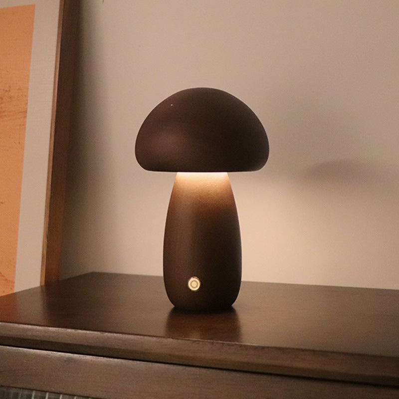 Wooden Mushroom Light