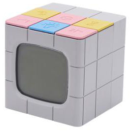 USB Charging Voice Control Alarm Clock Creative Time Rubik's Cube Model Crafts Home LED Eye Care Night Light Cartoon For Home