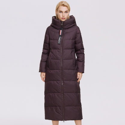 Extra Long Windproof Cotton-padded Coat