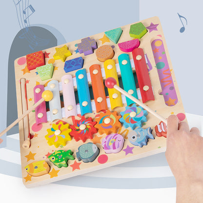 Baby Busy Board Diy Accessories Fruit Games Wooden Toys