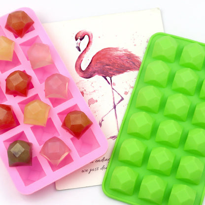 18 Grid Silicone Diamond Ice Cube Mold