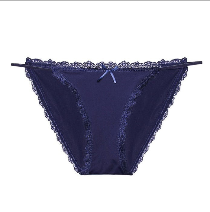 Low Rise Scalloped Edge Lace String Panties