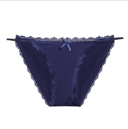 Low Rise Scalloped Edge Lace String Panties