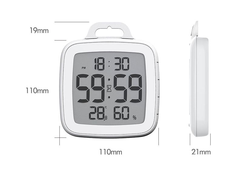 Silent Home Bathroom Kitchen Waterproof Wall Clock